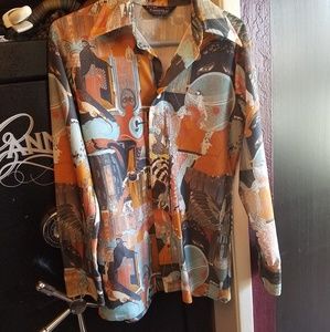 Mens Vintage 70's button up shirt